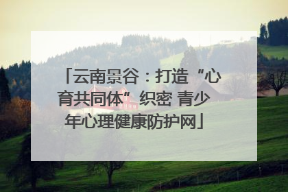 云南景谷：打造“心育共同体”织密 青少年心理健康防护网