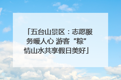 五台山景区：志愿服务暖人心 游客“粽”情山水共享假日美好