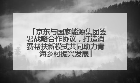 京东与国家能源集团签署战略合作协议，打造消费帮扶新模式共同助力青海乡村振兴发展