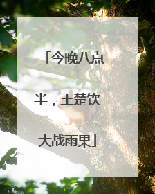 今晚八点半，王楚钦大战雨果