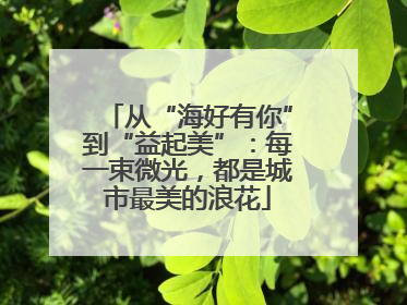 从“海好有你”到“益起美”：每一束微光，都是城市最美的浪花