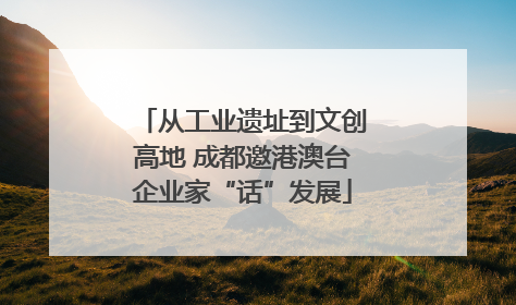 从工业遗址到文创高地 成都邀港澳台企业家“话”发展