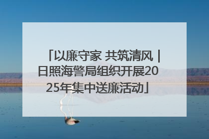 以廉守家 共筑清风｜日照海警局组织开展2025年集中送廉活动
