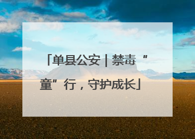 单县公安｜禁毒“童”行，守护成长