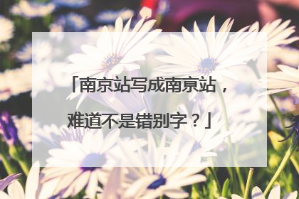 南京站写成南亰站，难道不是错别字？
