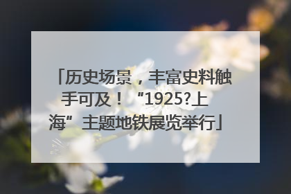 历史场景，丰富史料触手可及！“1925?上海”主题地铁展览举行