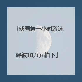 傅园慧一小时游泳课被10万元拍下