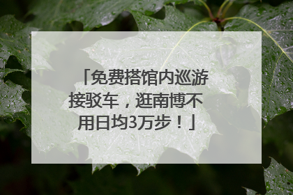 免费搭馆内巡游接驳车，逛南博不用日均3万步！