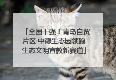 全国十强！青岛自贸片区·中德生态园领跑生态文明宣教新赛道