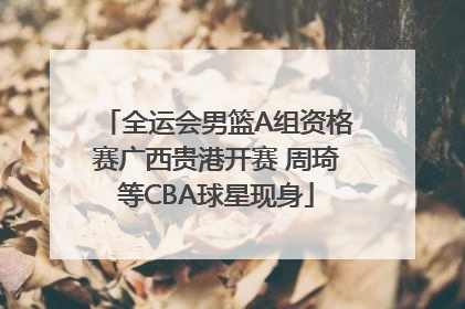 全运会男篮A组资格赛广西贵港开赛 周琦等CBA球星现身