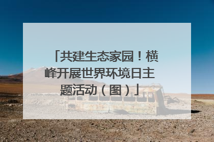 共建生态家园！横峰开展世界环境日主题活动（图）