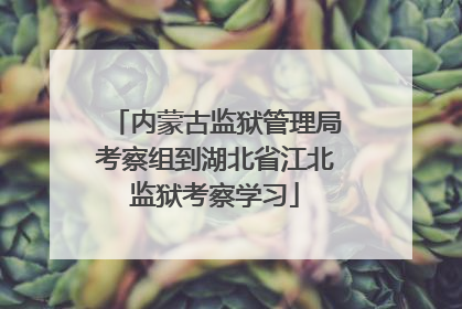 内蒙古监狱管理局考察组到湖北省江北监狱考察学习