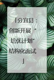 分宜县：创新开展“培优计划”结构化面试