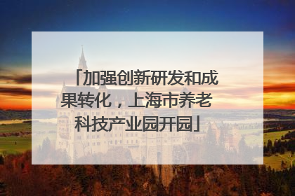 加强创新研发和成果转化，上海市养老科技产业园开园