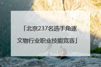 北京237名选手角逐文物行业职业技能竞赛