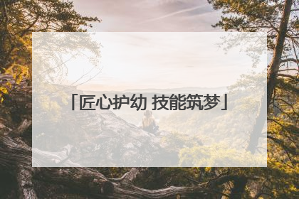 匠心护幼 技能筑梦