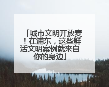 城市文明开放麦！在浦东，这些鲜活文明案例就来自你的身边