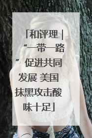 和评理｜“一带一路”促进共同发展 美国抹黑攻击酸味十足