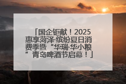 国企钜献！2025惠享菏泽·缤纷夏日消费季暨“华瑞·华小粮”青岛啤酒节启幕！