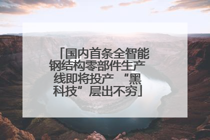 国内首条全智能钢结构零部件生产线即将投产 “黑科技”层出不穷