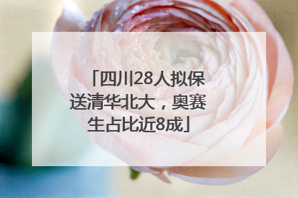 四川28人拟保送清华北大，奥赛生占比近8成