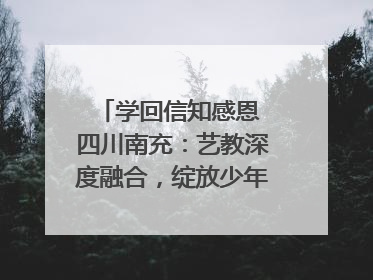 学回信知感恩 四川南充：艺教深度融合，绽放少年儿童风采｜您牵挂的四川