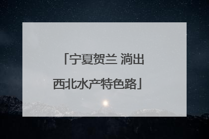 宁夏贺兰 淌出西北水产特色路