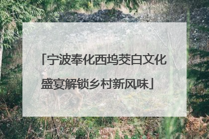 宁波奉化西坞茭白文化盛宴解锁乡村新风味