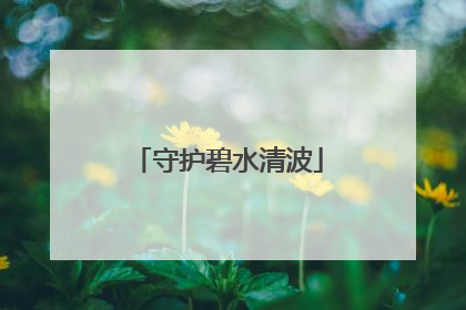 守护碧水清波