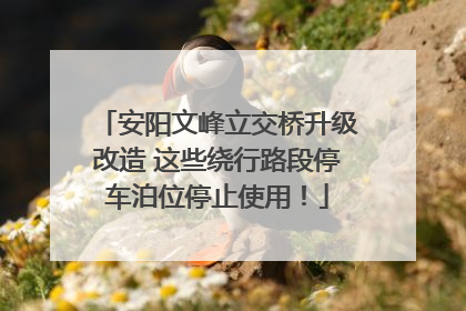 安阳文峰立交桥升级改造 这些绕行路段停车泊位停止使用！