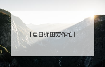 夏日梯田劳作忙