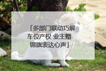 多部门联动巧解车位产权 业主赠锦旗表达心声