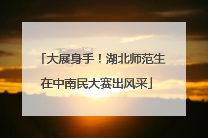 大展身手!湖北师范生在中南民大赛出风采
