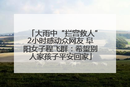 大雨中“拦窨救人”2小时感动众网友 阜阳女子程飞群：希望别人家孩子平安回家
