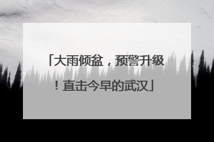 大雨倾盆，预警升级！直击今早的武汉