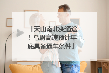 天山南北变通途！乌尉高速预计年底具备通车条件