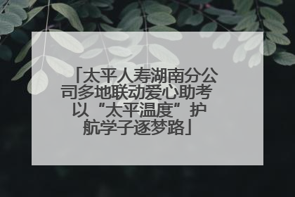 太平人寿湖南分公司多地联动爱心助考 以“太平温度”护航学子逐梦路