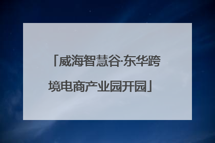 威海智慧谷·东华跨境电商产业园开园