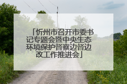 忻州市召开市委书记专题会暨中央生态环境保护督察边督边改工作推进会