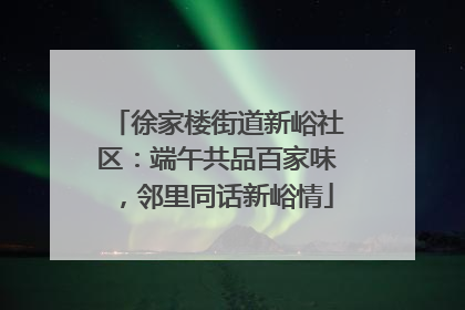 徐家楼街道新峪社区：端午共品百家味，邻里同话新峪情
