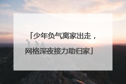 少年负气离家出走，网格深夜接力助归家