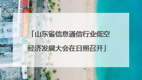 山东省信息通信行业低空经济发展大会在日照召开