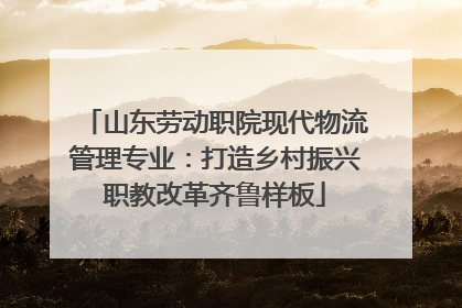 山东劳动职院现代物流管理专业：打造乡村振兴职教改革齐鲁样板