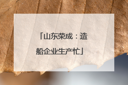 山东荣成：造船企业生产忙