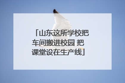 山东这所学校把车间搬进校园 把课堂设在生产线