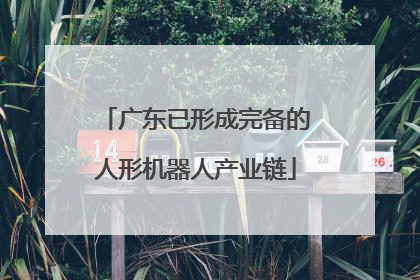 广东已形成完备的人形机器人产业链