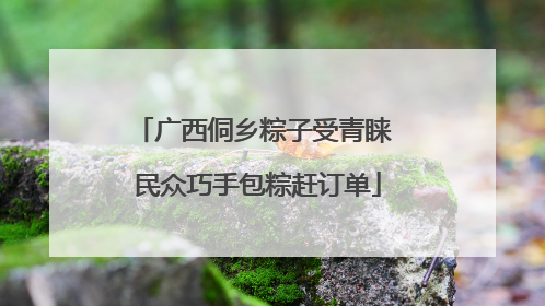 广西侗乡粽子受青睐 民众巧手包粽赶订单