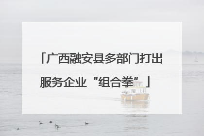广西融安县多部门打出服务企业“组合拳”