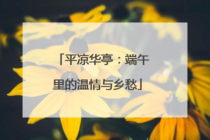 平凉华亭：端午里的温情与乡愁