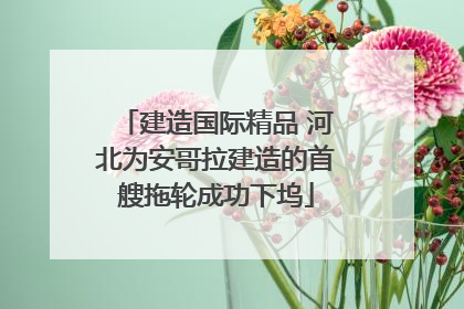 建造国际精品 河北为安哥拉建造的首艘拖轮成功下坞